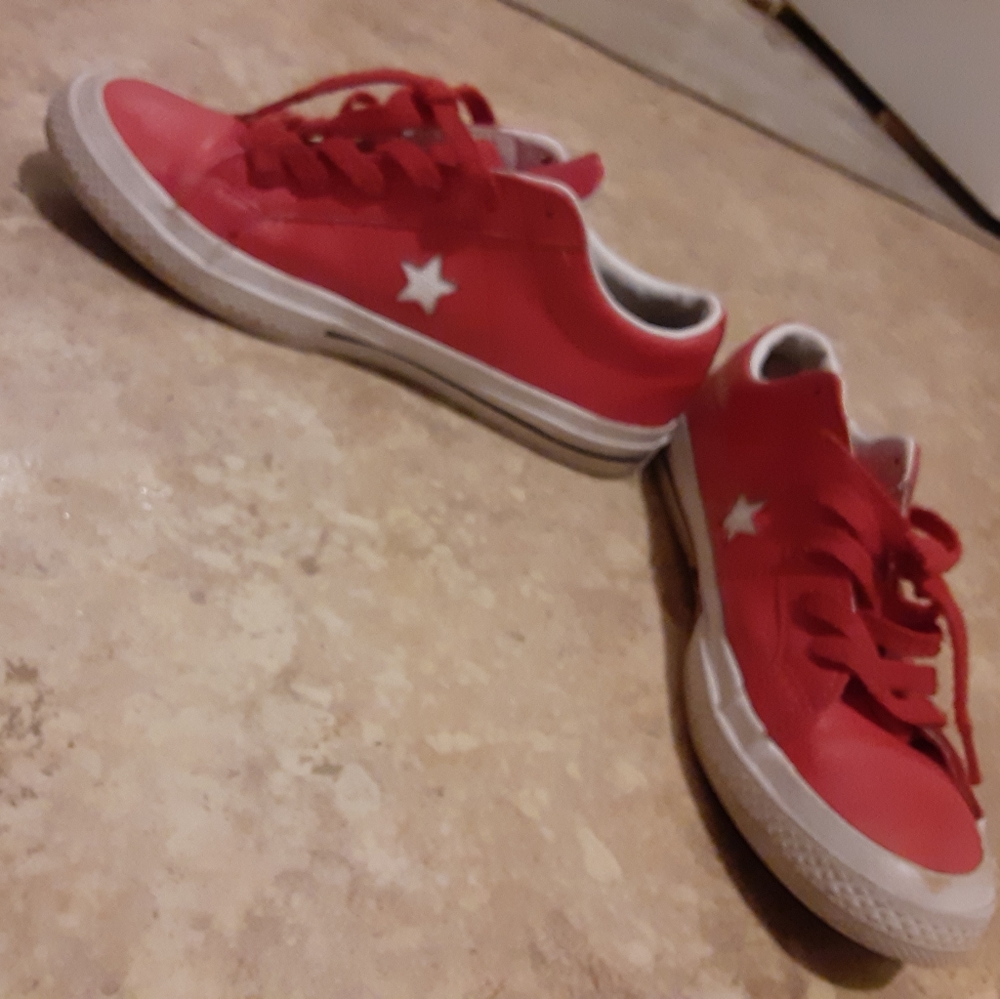 Leather low converse